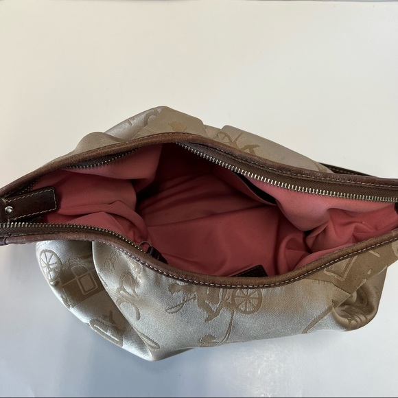 Coach signature canvas ,leather ,horse carriage, shoulder ,F14480 - Picture 4 of 17